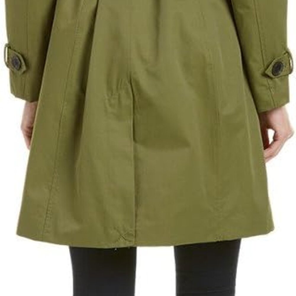NEW - 7 for all Mankind Women's Gunflap trench coat - Olive Green - size L - Picture 11 of 12